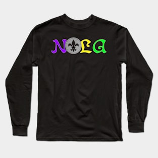 Nola New Orleans Mardi Gras Long Sleeve T-Shirt